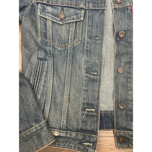 Levi's Denim Jacket Women's Small Original Trucker Jean Medium Wash - Picture 3 of 8